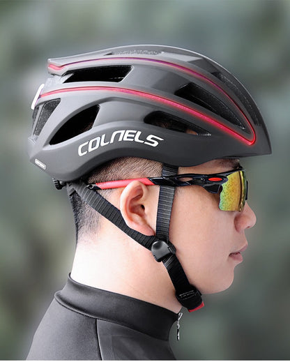 Capacete de Ciclismo Profissional COLNELS com Lanterna Traseira USB e Barra de Luz para Ciclismo de Estrada e Esportes ao Ar Livre