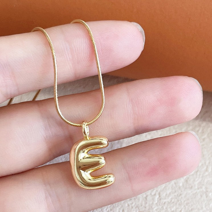 Colar de Aço Inoxidável com Pingente de Nome Letras A-Z do Alfabeto, Colares Minimalistas Iniciais para Homens e Mulheres, Presentes de Moda no Atacado
