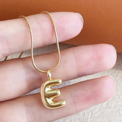 Colar de Aço Inoxidável com Pingente de Nome Letras A-Z do Alfabeto, Colares Minimalistas Iniciais para Homens e Mulheres, Presentes de Moda no Atacado