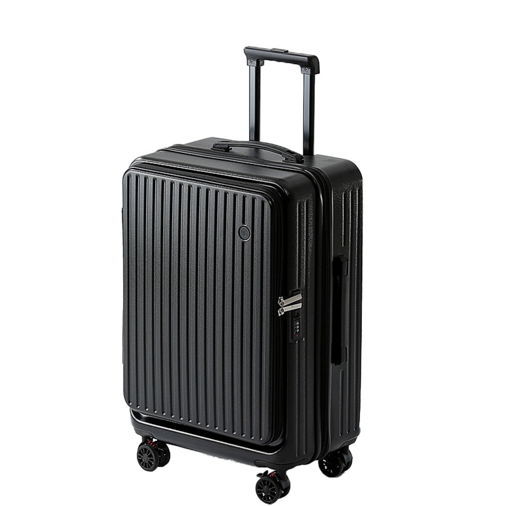 Mala de Viagem Grande Capacidade Expansível Multifuncional Abertura Lateral Case de Bordo Suporte para Copo Rodas com Freio Amortecedor