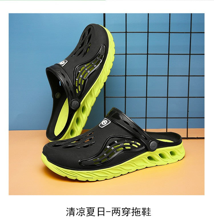 2023 Summer Beach Sandals Non-Slip Breathable Men's EVA Clogs Sandals Trendy Garden Holes Shoes Men Flip Flops