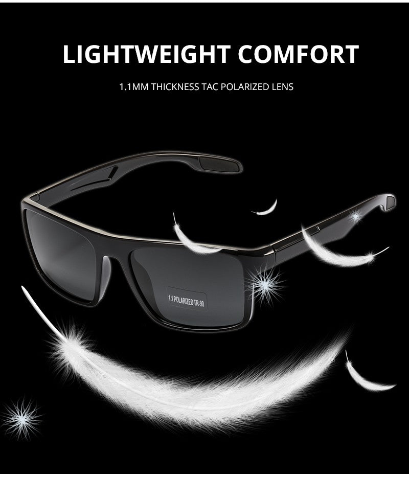 KDEAM Rectangular Ultra Light TR90 Sunglasses Men Polarized Wholesale
