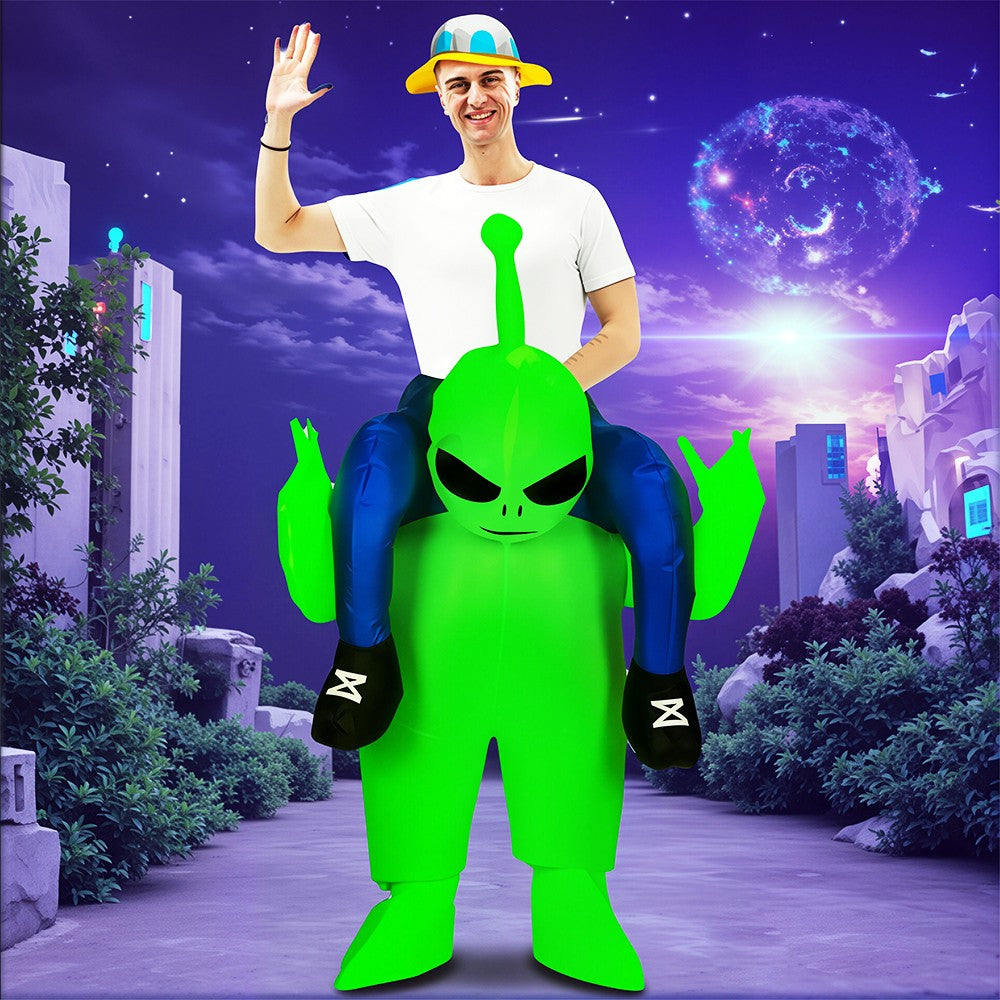 Fancy Funny Mascot Astronaut ET Inflatable Alien Costume Suit Dress Adult Purim Halloween Carnival Anime Party Cosplay Costumes