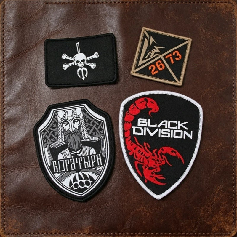 Tarkov Embroidered Patch Knight MMAC Black Division Bogatyrs Tactical Armband Velcros Patches for Clothing Backpack Accessories