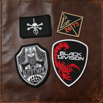 Tarkov Embroidered Patch Knight MMAC Black Division Bogatyrs Tactical Armband Velcros Patches for Clothing Backpack Accessories