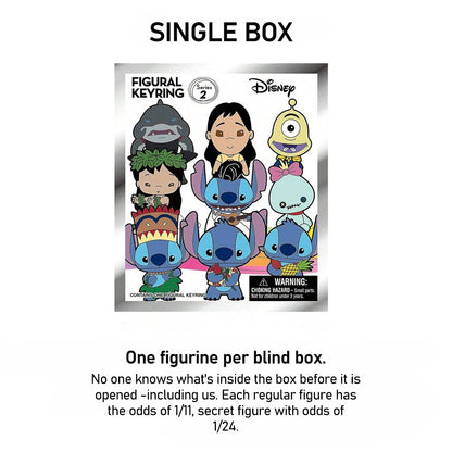 Disney oficialmente licenciado Blind Bag Stitch and Friends 3D Figurine Bag Clip Chaveiro de Anime Coleção de Presentes 1 Unidade Disney