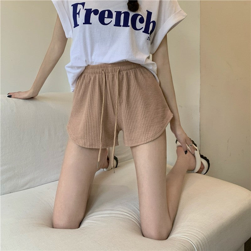 2025 New Summer Sports Shorts Women's Korean High Waist Loose Large tudent Youth Home Sleepwear Running Yoga Shorts