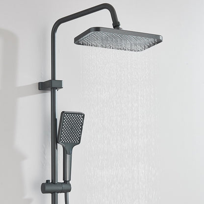 Conjunto de Torneira de Chuveiro Digital Inteligente Rozin Preto Estilo Piano Sistema de Banheiro Queda de Chuva Misturador Digital Cinza com Chuveirinho Bidê