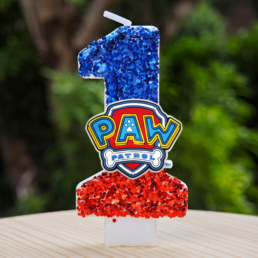 Paw Patrol Candle 0-9 Number Candle Paw Patrol Cartoon Character Party Cake Plug-in Birthday Cake Decoration Baby Shower Gift
