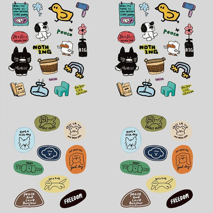 Korean INS-style Jelly Stickers Cute 3D Relief Decal Decorative Kawaii Stickers Mobile Phone Case DIY PC Waterproof Decals