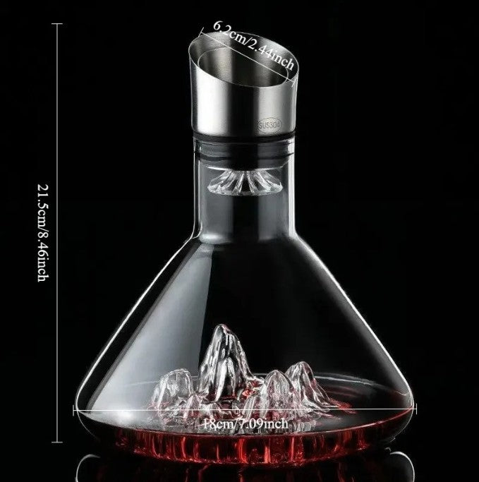 Conjunto de Copos de Uísque de Montanha Glacial 3D Japonesa - Copos Baixos & para Pedras com Caixa de Presente de Madeira para Uísque, Vodka, Vinho