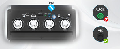 Microfone Sem Fio Aveek para Alto-falante e Máquina de Karaokê, Microfone de Karaokê Recarregável de 2.4GHz (Funciona por 10h), para Festas, 2 Pacotes