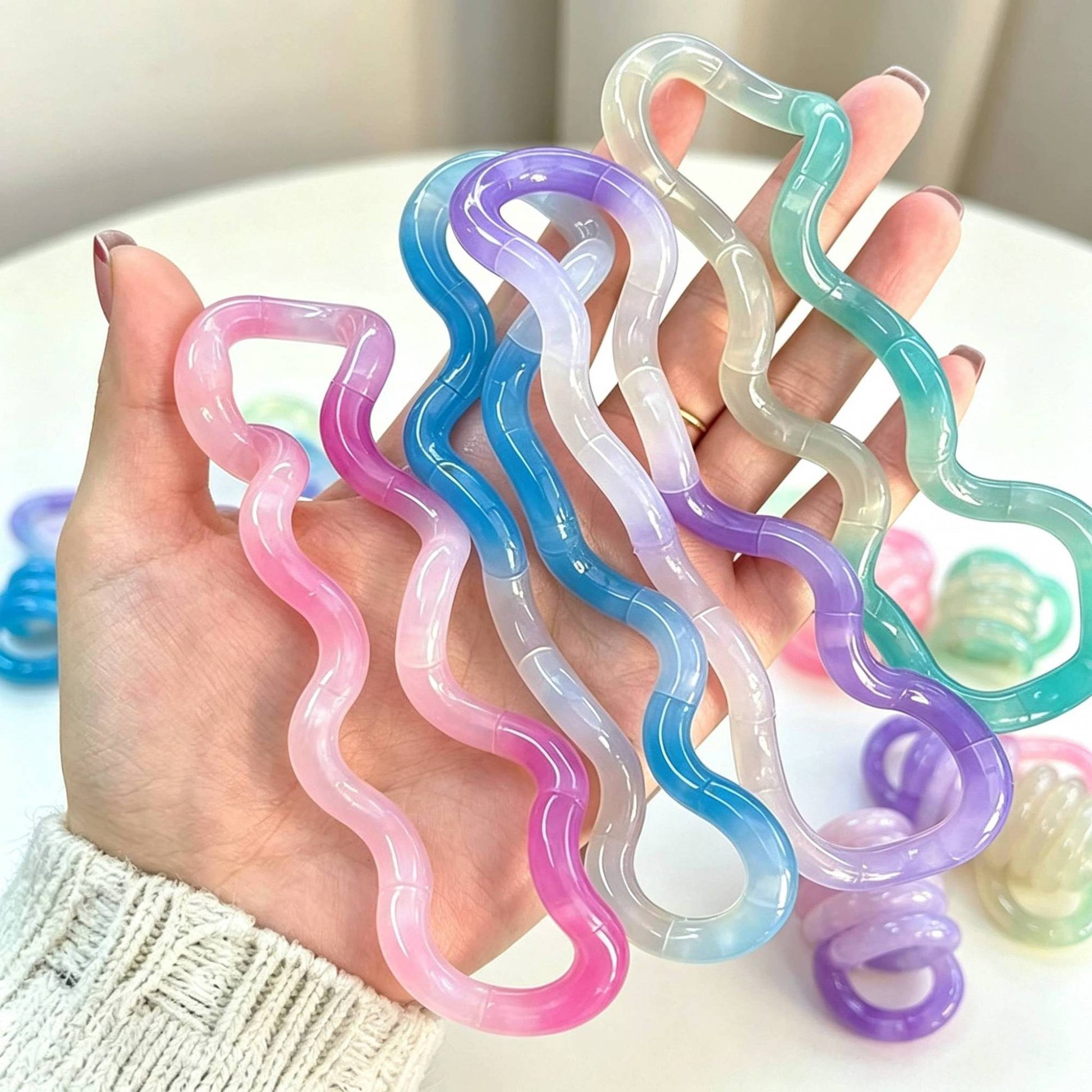 Rotating Twisting Fidget Toys Deformable Rope Educational Tangle Rope Stress Relief Sensory Toy Thinking Training Gifts ?? ????
