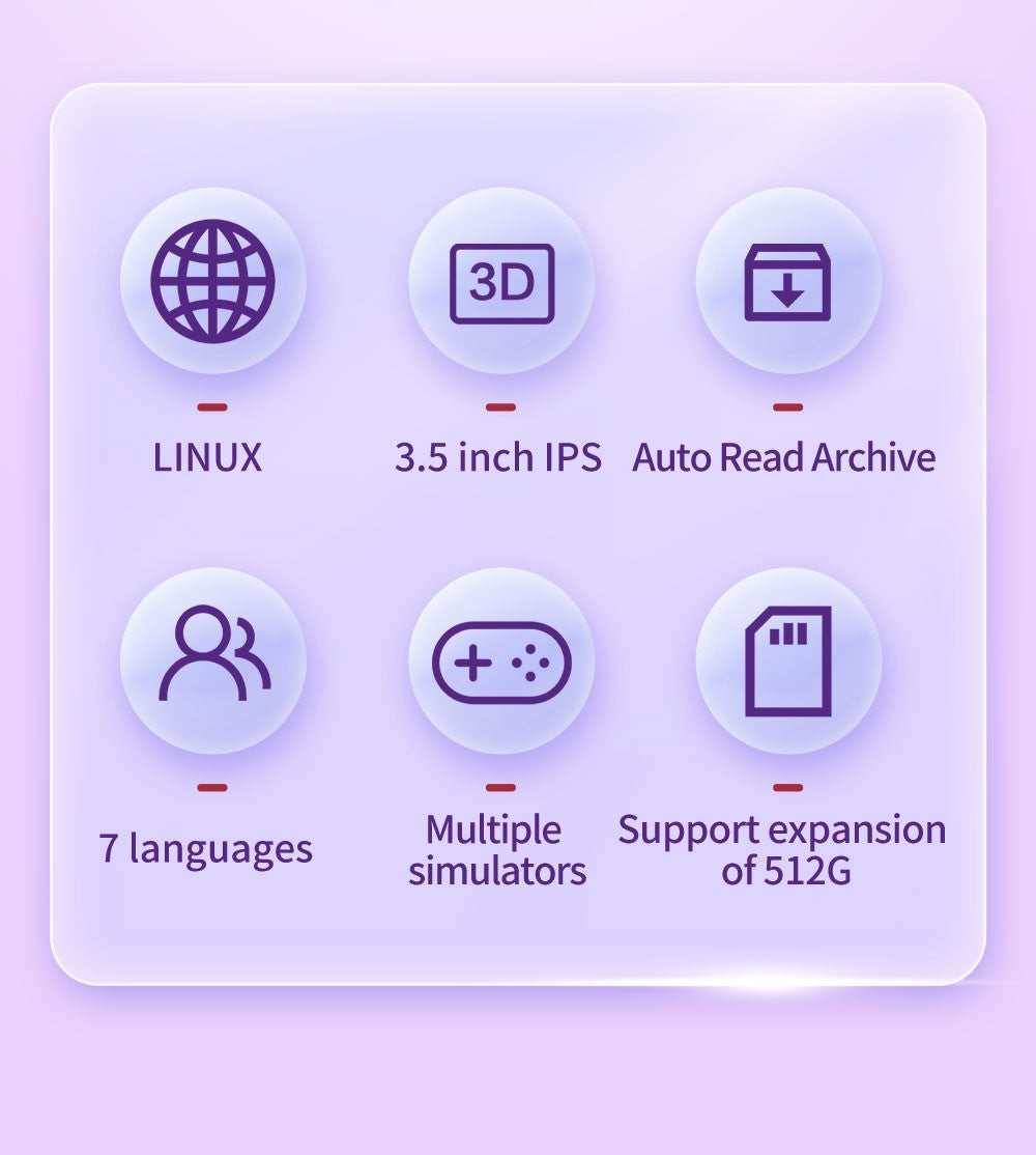 XU10 2.0 Version Retro Handheld Game Console Linux System 3.5 Inch IPS Screen 3000mAh Battery Nostalgic Retro Video Player