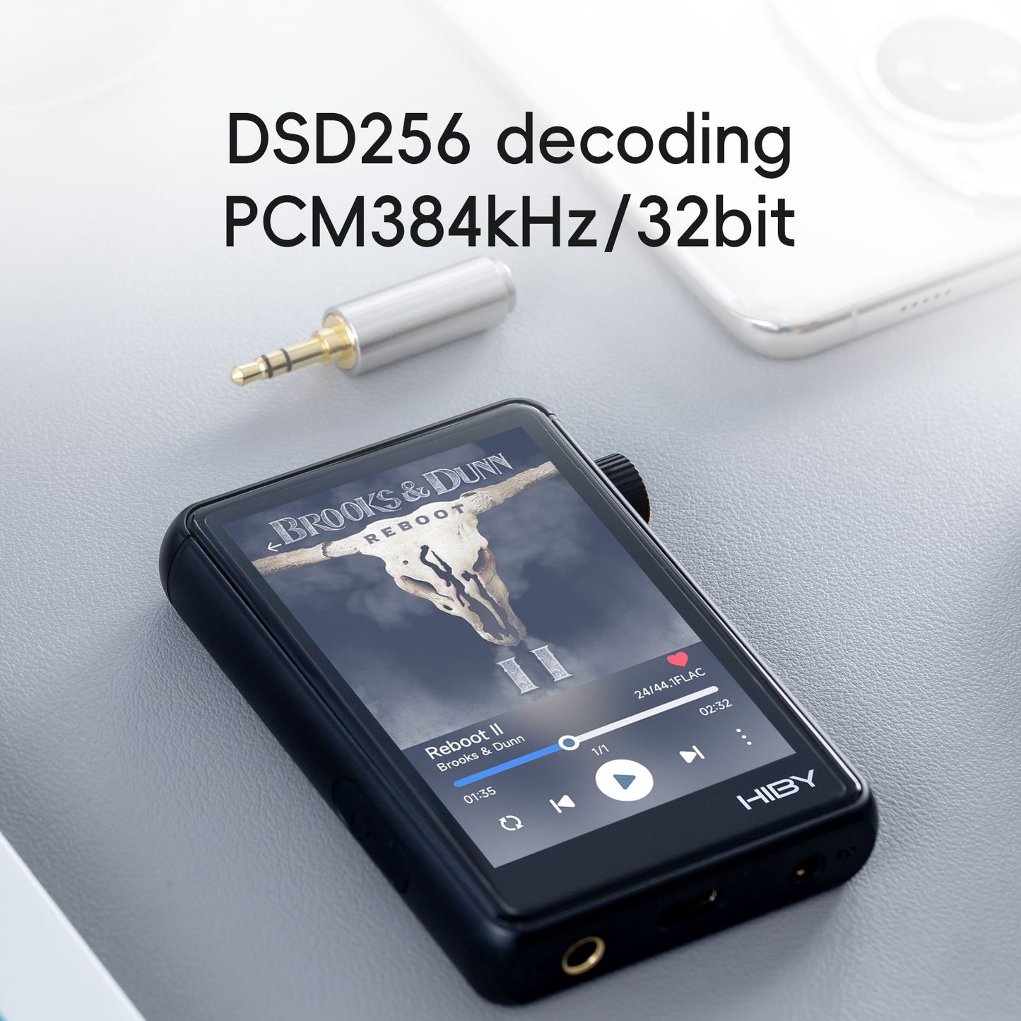 HiBy R3 II 2025 / R3 Gen 2 Music Player Bluetooth 5.1 WiFi MQA16X DSD256 Web Radio USB Audio Dongle DAC X1600E ES9219C 3.2‘’