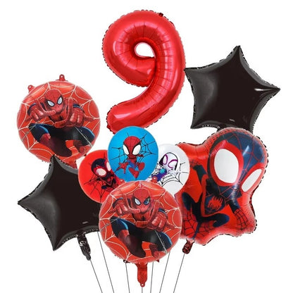 Mask Spider Hero Birthday Party Supplies Tableware Kit Plates Cups Tablecloth Backdrop Balloons Kids Party Decorations Favors