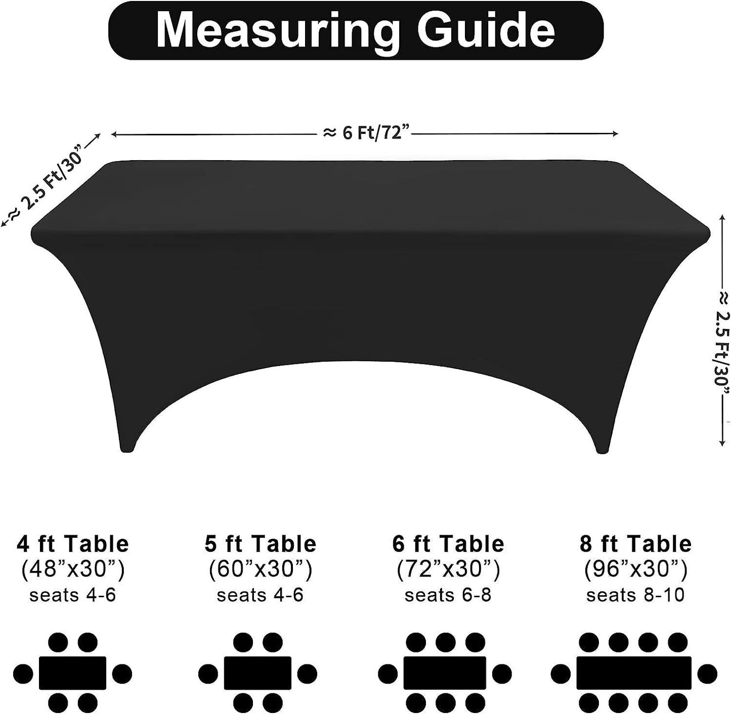 Wedding Spandex Table Cloth Cover Rectangular One Side Open Hotel Banquet Birthday Party Show Decoration Nice Look Design