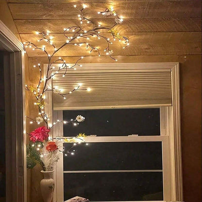 Cherry LED Tree Branch Lights 8 Modes USB Powered Cherry Blossom Branch Decoration Night Lights for Indoor Home Walls and Doors