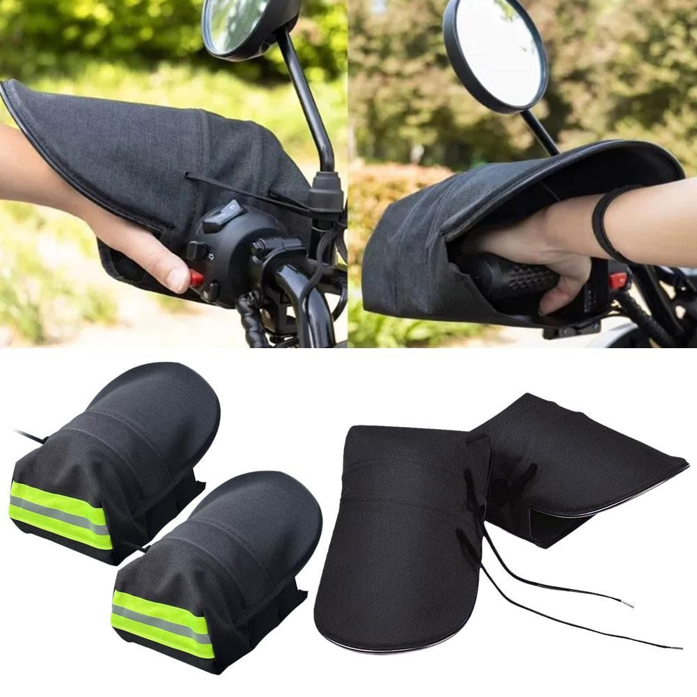 1 Par de Luvas de Guiador para Motocicletas Impermeáveis, à Prova de Vento e com Proteção Solar para a Maioria das Motos, Scooters, ATVs, Motores de Neve