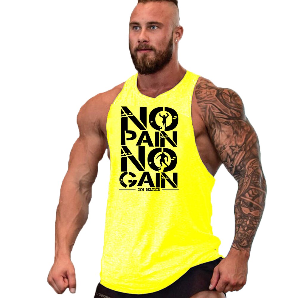 New fashion pure cotton sleeveless shirt vest men's fitness shirt men's undershi