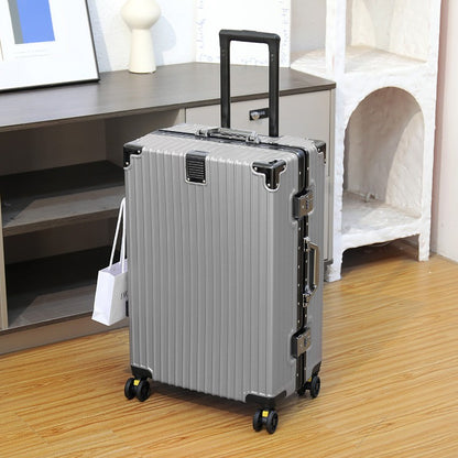 Luggage Suitcase Aluminum Frame 20 Trolley Case Universal Wheels 24 Female Male Students 26 Durable Password 28inch Leather Case