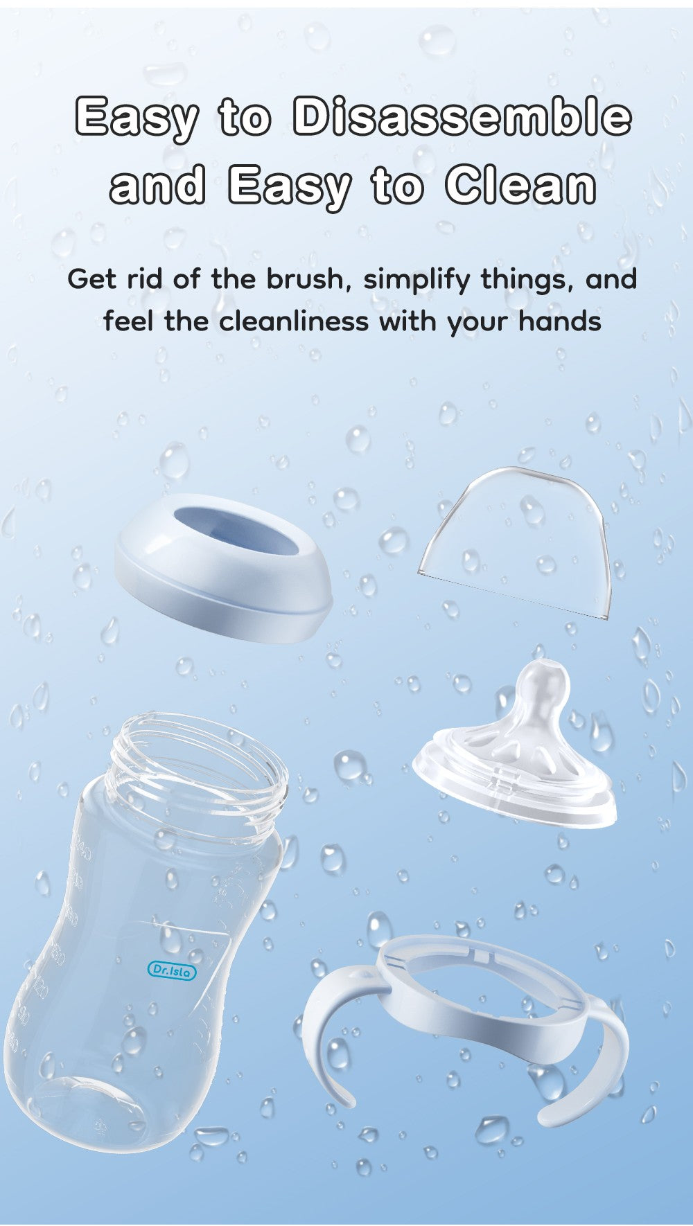 MAMIJOY 150/240/330ML Baby Bottle With Handle Anti-bloating?Anti-drop Clear Scale Milk Bottle Feeding Baby Bottles BPA-FREE PP15