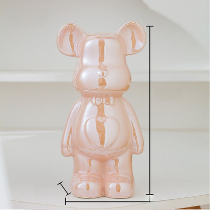 17/27/cm Aesthetic Bear brick Ceramic Staute Teddy Bear decor action figure Sculptures Ornament for room Home Decoration Crafts