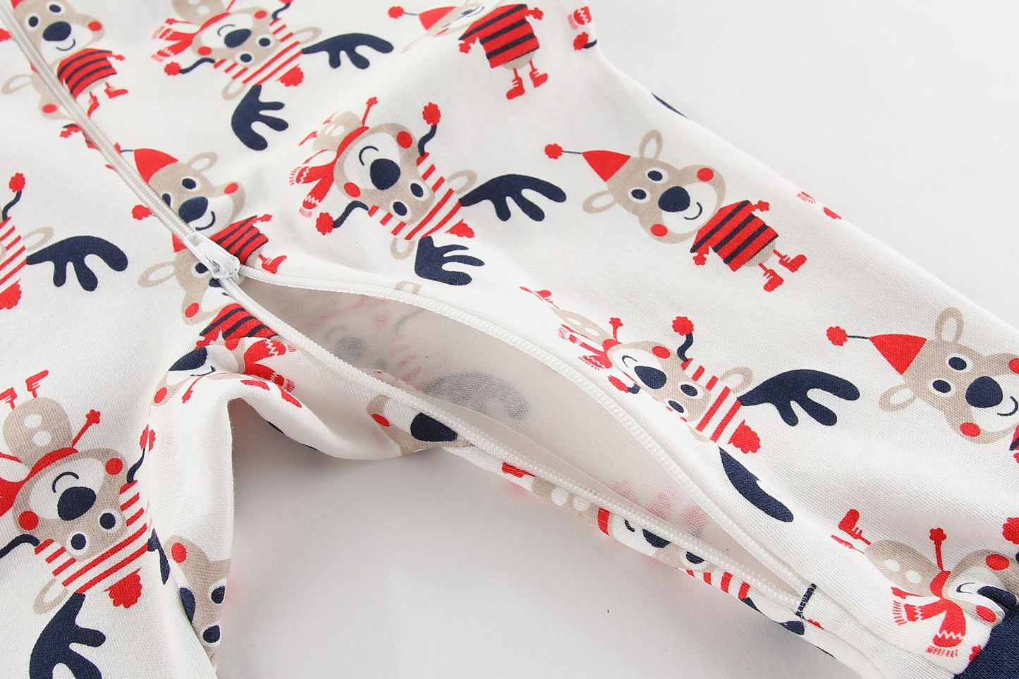 Kiddiezoom 1/2Pcs Fashion Christmas Cartoon 100%Cotton zipper Baby Boy Girl Rompers Soft newborn Clothes