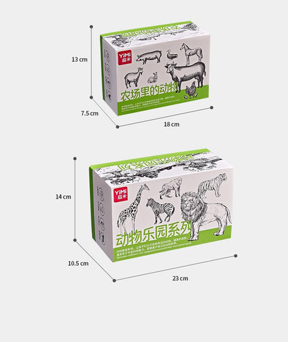Brinquedo Montessori Dinossauro Fazenda Selvagem Oceano Gatos Animais Modelo Bonecos de Ação Miniaturas Fofas Jogo Educacional para Crianças Presente