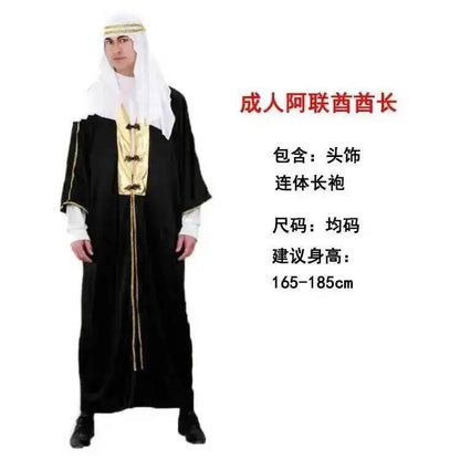 Aladdin  India Middle East  Dubai Robe Shepherd's Costume For Men And Women Halloween Adult's Cosplay Arab Costume