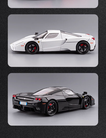 1:24 Carro Esportivo Enzo de Liga Leve Modelo de Carro em Escala Diecast Metal Miniatura Modelo de Carro Som?Luz Brinquedo Infantil Veículos Presentes