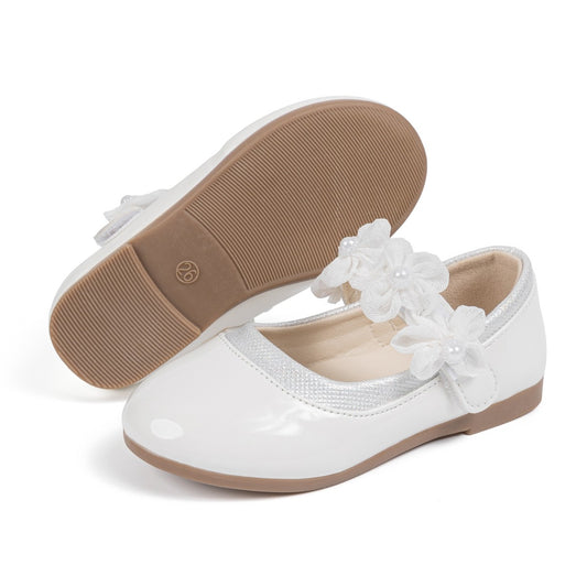 Fashion Children's Flat Shoes Non-slip PU Leather Shoes 3-colors Comfortable Wear-resistant All-season Mary Jane Princess Shoes