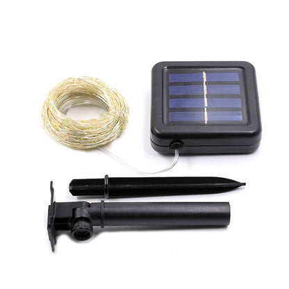 2 Pack LED Solar Light Outdoor Waterproof Copper Fairy Garland String Lights Christmas Party Garden Solar Lamp Decoration 12/22M