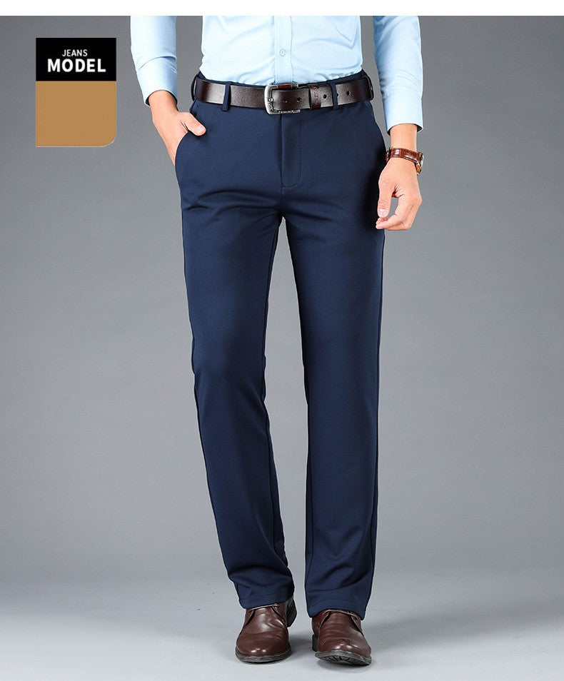 Calça Masculina Social Esporte Fina Primavera Outono Calças Pretas Azul Marinho Calça Social Masculina Calça Reta Esportiva Elegante Tamanho Grande