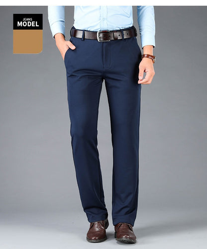 Calça Masculina Social Esporte Fina Primavera Outono Calças Pretas Azul Marinho Calça Social Masculina Calça Reta Esportiva Elegante Tamanho Grande