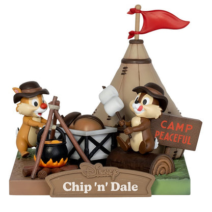 Disney Mickey Minnie Camping Series Figurine - Cartoon Mouse Donald Duck Goofy Chip 'n' Dale Pluto Toy Model for Collectors