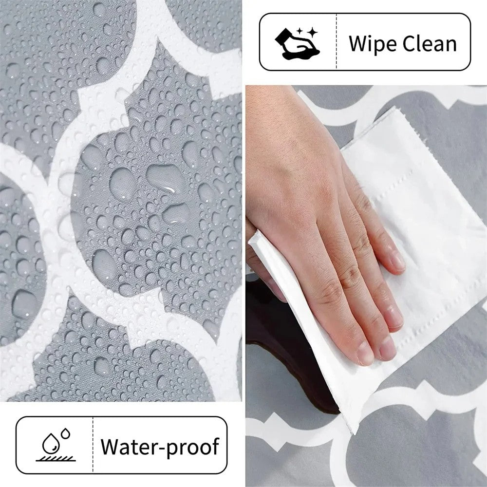 Kitinjoy Waterproof Tablecloth Moroccan Heat-Resistant Table Cloth 60inch Round PVC Wedding Kitchen Dining Desk Table Cover Coat