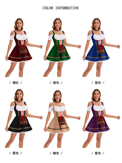 Halloween Party Costumes Makeup Dance Cosplay Clothing Stage Performance Costume Beer Girl Dresses