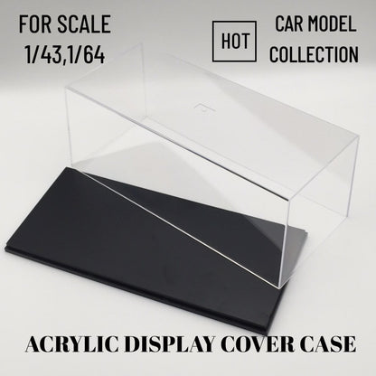 Estojo de Acrílico Transparente Rígido PVC Escala 1:43 1:64 para Miniaturas de Carros e Colecionáveis