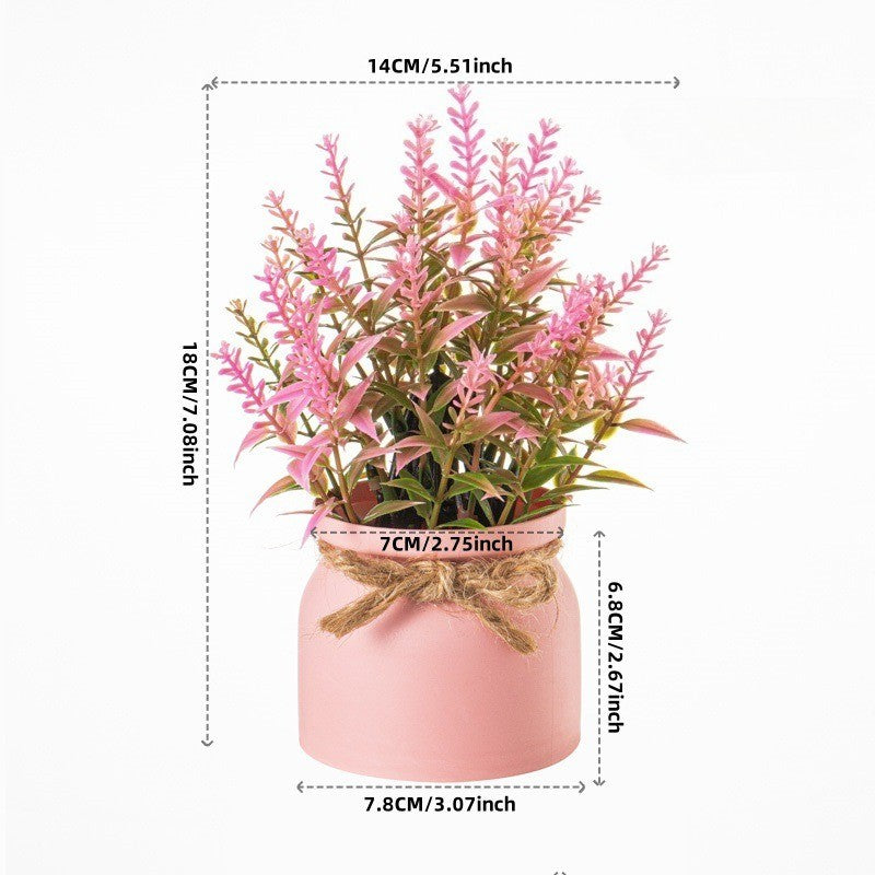 Artificial Pot Flowers Small Fake Plants with Pot Mini Potted Plants for Home Room Office Party TableTop  Decoration Fake Potted