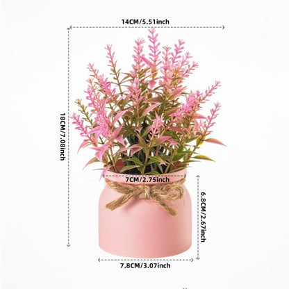 Artificial Pot Flowers Small Fake Plants with Pot Mini Potted Plants for Home Room Office Party TableTop  Decoration Fake Potted