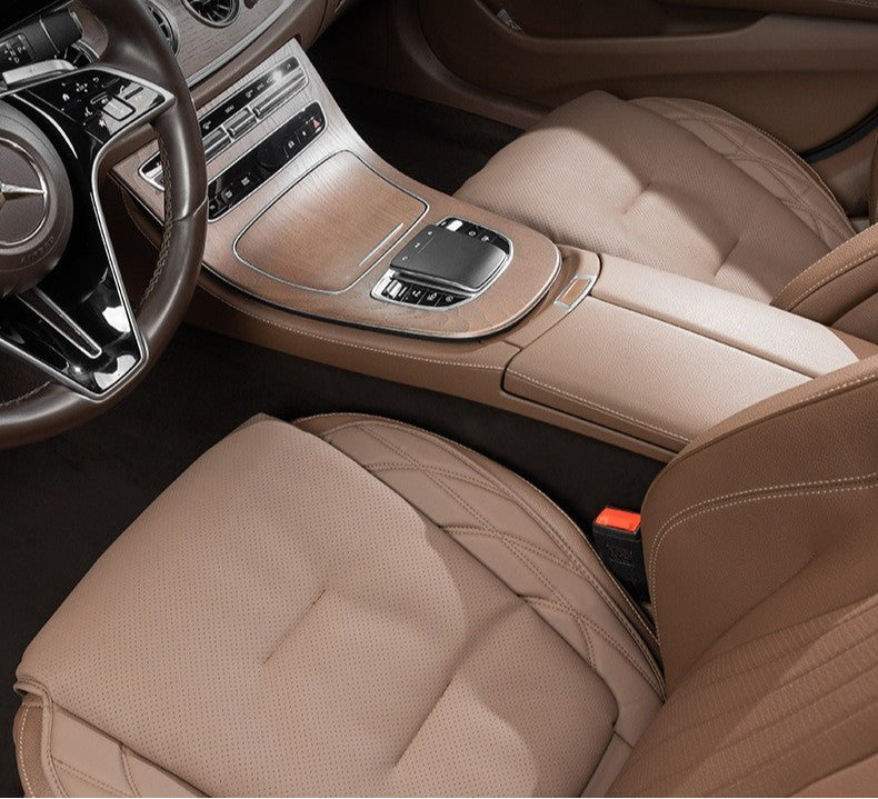 Nappa Leather Car Seat Cushion Rear Integrated Lumbar Support for All Seats Breathable Ventilated Comfort Auto Accessories