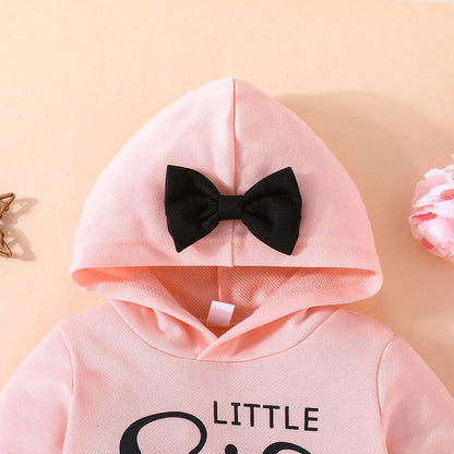 Comfort Fashion Spring-Autumn Baby 2-Piece Clothing Set Children Long Sleeve Hoodie and Color Blocked Pants Everyday Wear Sets