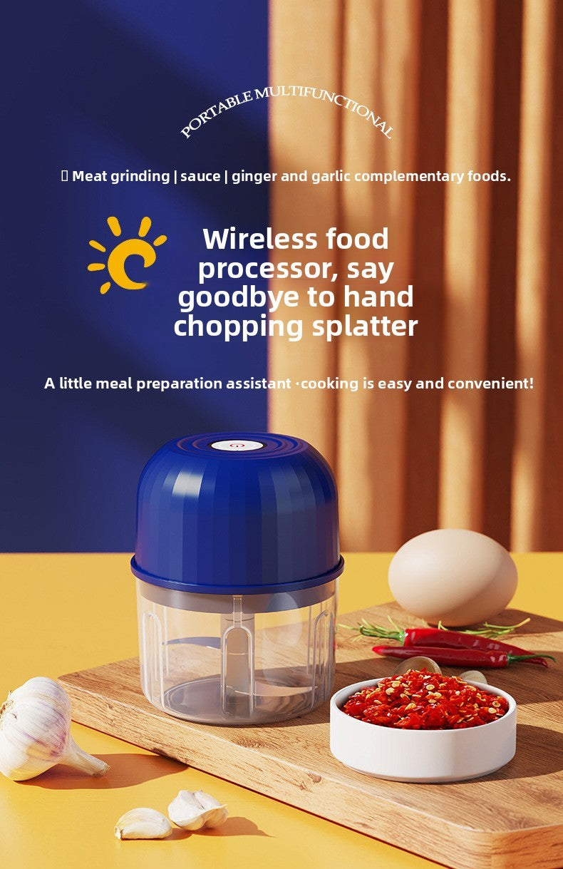 Electric Garlic Masher Garlic Grinder Onion Chopper 260ML Meat Grinder Ginger and Chili Grinder Kitchen Vegetable Blender