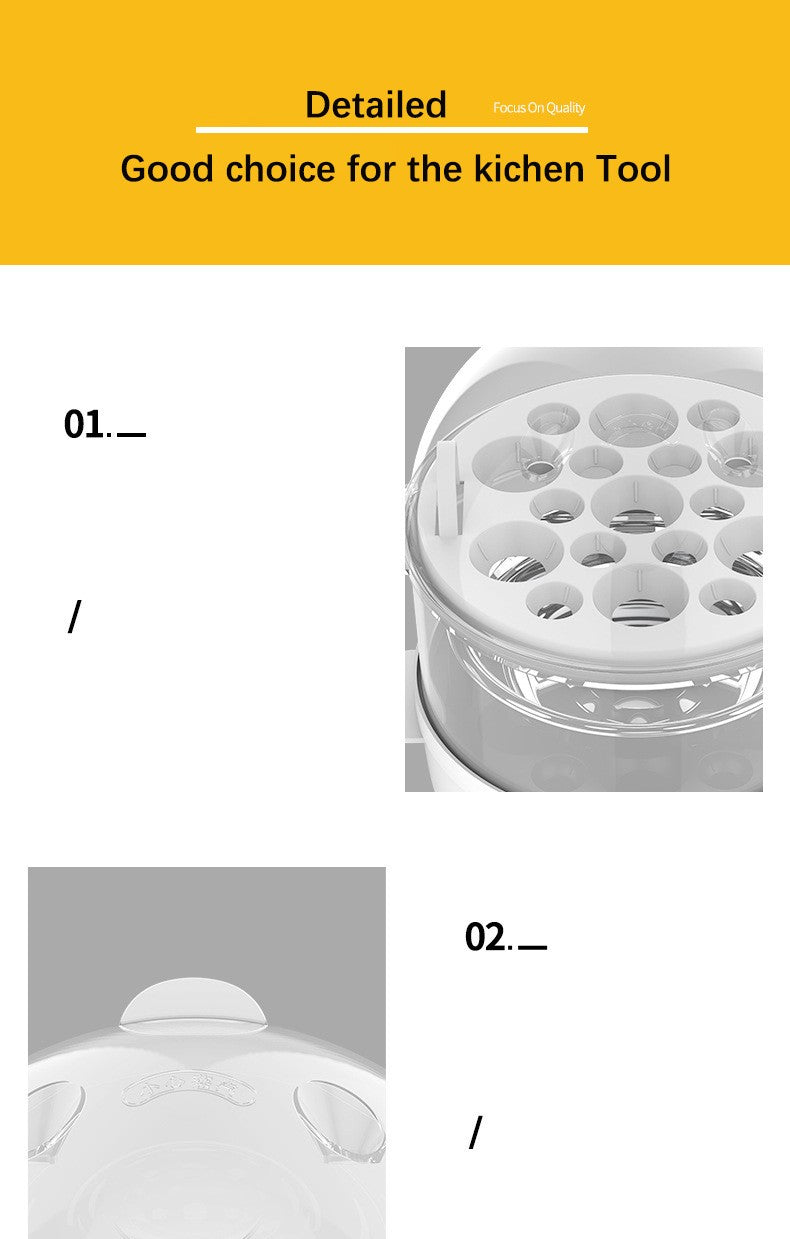 Panela Elétrica Cozedora de Ovos Máquina Rápida para Cozinhar Ovos, Escalfados, Mexidos e Omeletes com Desligamento Automático Eletrodoméstico de Cozinha