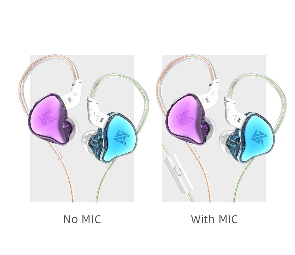 KZ EDC  EDCX Wired Headset Hanging In Ear Earbuds Headphones With Microphone Game Sport Monitor Noice Cancelling Earphones