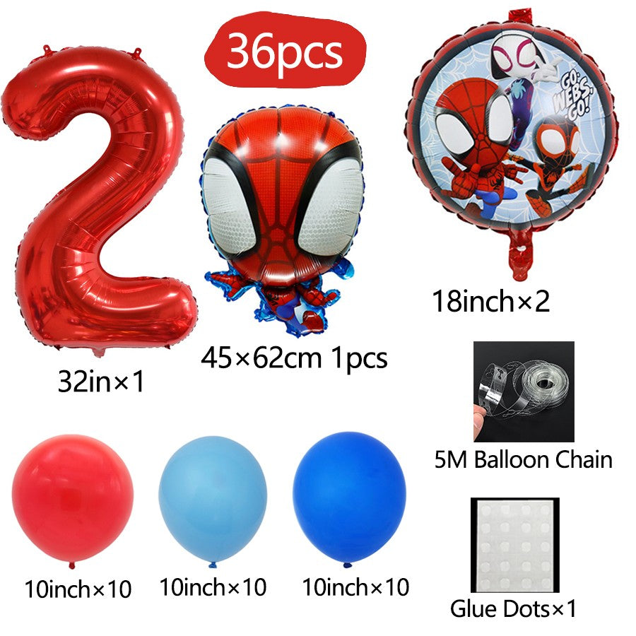Spidey Giant Balloons Red Spider Aluminum Foil Balloon Superhero Birthday Party Decoration Party Photo Props Baby Shower Globos
