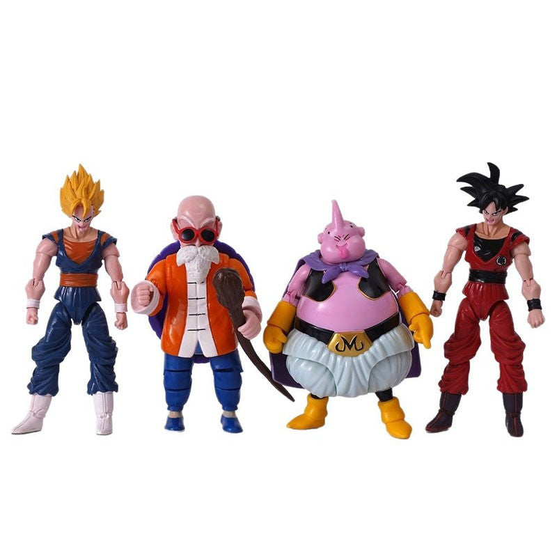 12-18CM Anime Dragon Ball Z Super Saiyan Son Goku Broly Vegeta Anime Action Figure Model Gifts Collectible Figurines for Kids