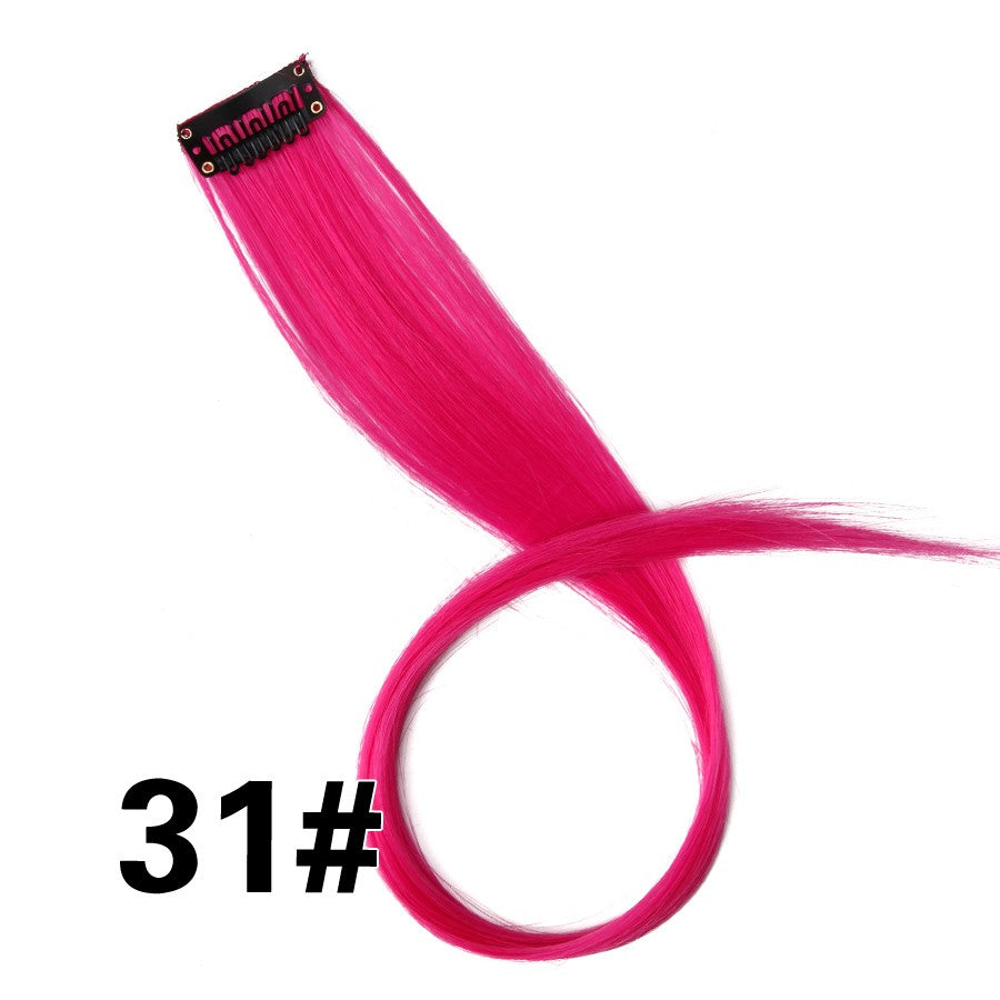 Alileader Aplique de Cabelo Extensão com Clip 57 Cores Ombre Liso Extensão de Cabelo com Clip em Apliques Peças de Cabelo de Fibra de Alta Temperatura