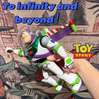 25CM Disney Pixar Toy Story 4 Boneco de Ação Interativo Buzz Lightyear Espanhol Falante Woody Jessie Brinquedos de Presente de Natal